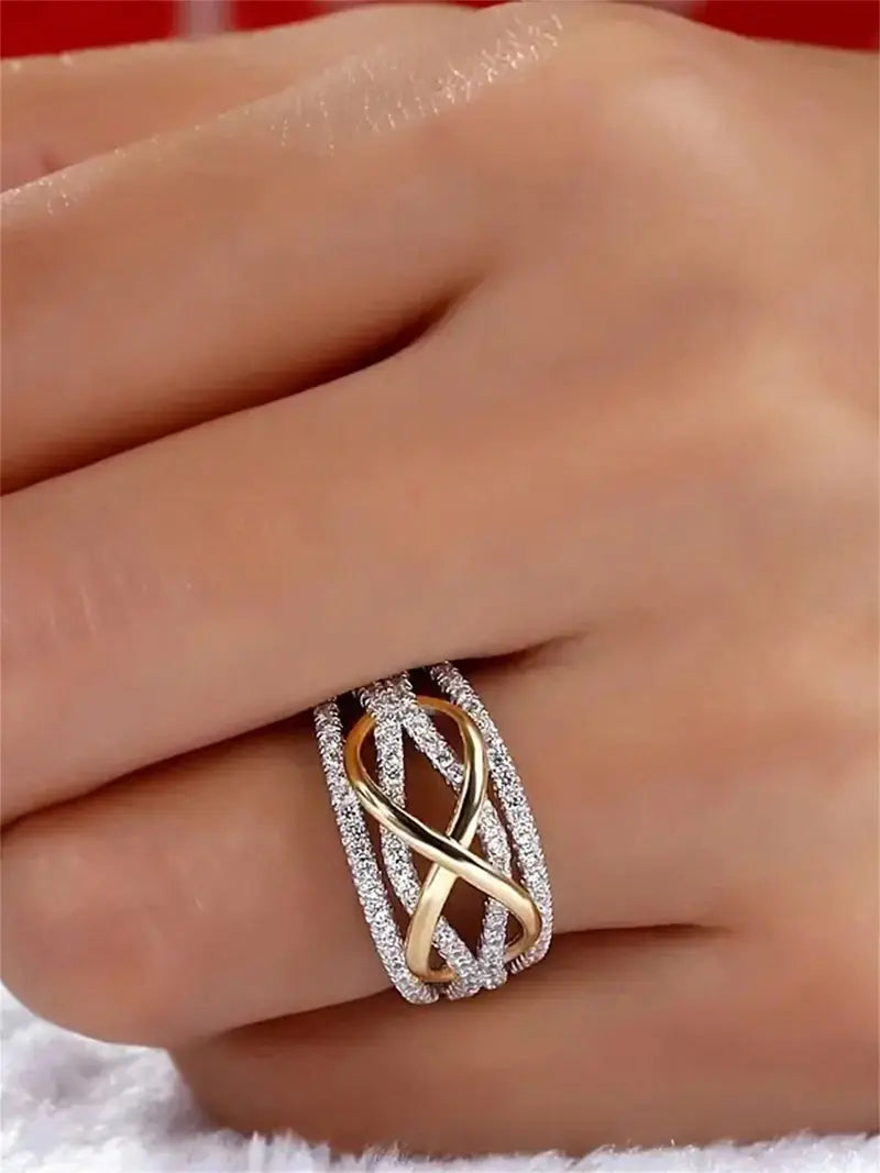 Cubic Zirconia Ring (Synthetic Zircon), Elegant Women's Engagement Ring, Valentine's Day Gift