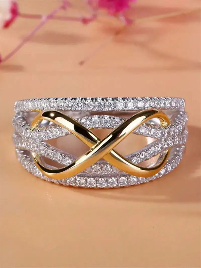 Cubic Zirconia Ring (Synthetic Zircon), Elegant Women's Engagement Ring, Valentine's Day Gift