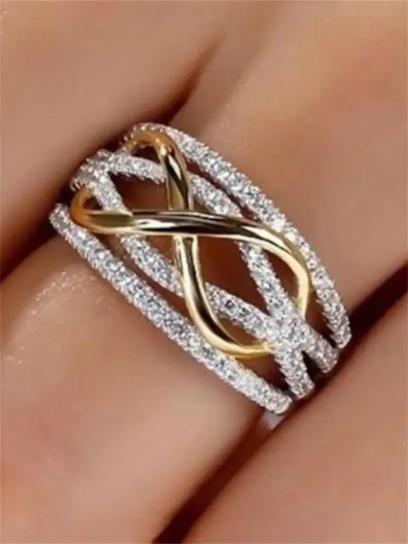 Cubic Zirconia Ring (Synthetic Zircon), Elegant Women's Engagement Ring, Valentine's Day Gift